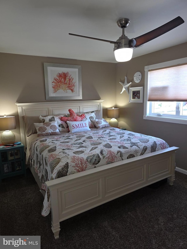 367 Dock Rd, West Creek, NJ 08092 - bedroom with carpet and a ceiling fan