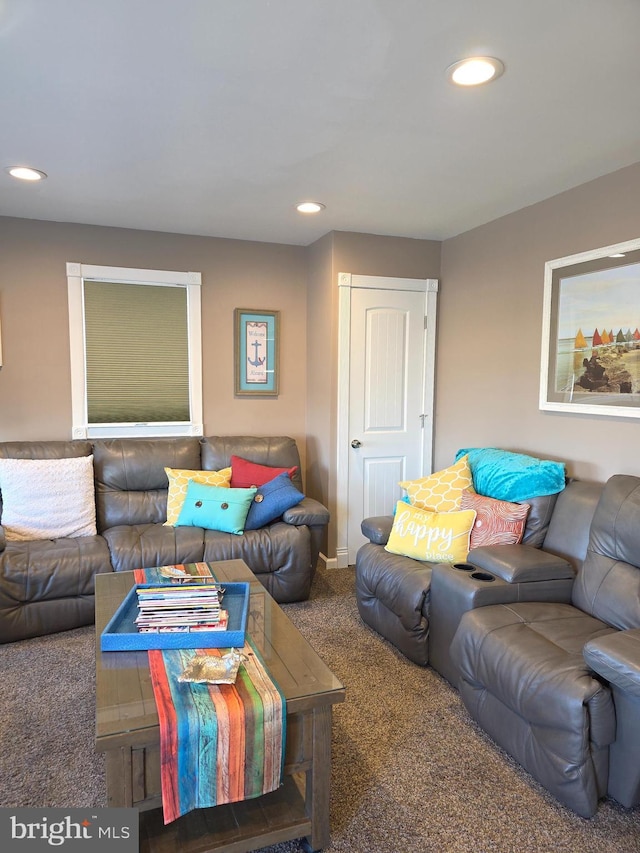 367 Dock Rd, West Creek, NJ 08092 - carpeted living room with recessed lighting