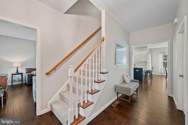 6 Falcon Cir, Lebanon, PA 17042 - stairway featuring wood-type flooring and baseboards