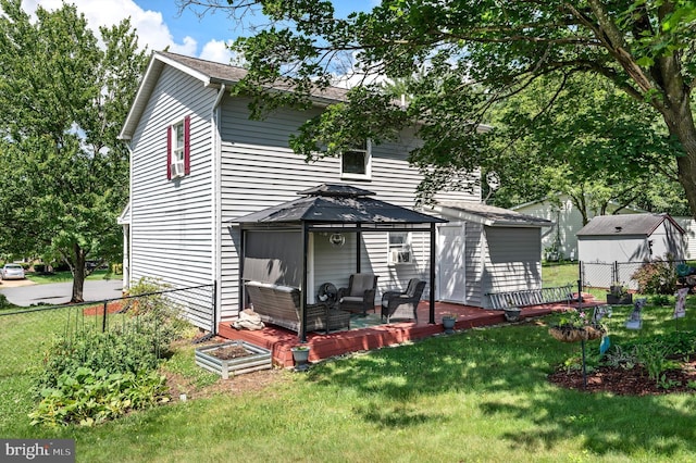 108 Oakmont Cir, Winchester, VA 22602 - back of property featuring a gazebo, a patio, and an outdoor living space