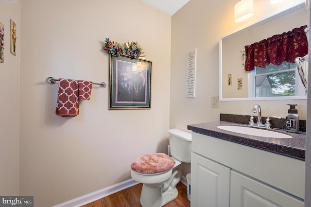 108 Oakmont Cir, Winchester, VA 22602 - half bathroom featuring wood finished floors and vanity