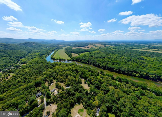 230 Spring Hollow Rd, Front Royal, VA 22630 - drone / aerial view of a heavily wooded area and a water and mountain view