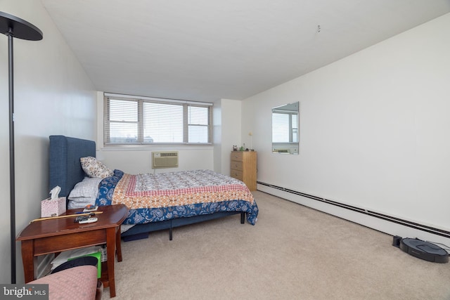 1301 N Harrison St Unit 1108, Wilmington, DE 19806 - carpeted bedroom with baseboard heating and a wall unit AC
