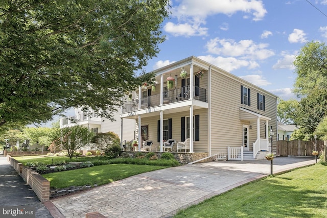 2606 Caroline St, Fredericksburg, VA 22401 - view of front of home featuring a balcony and a porch