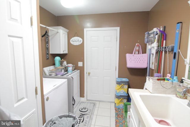 32530 Approach Unit 3252, Long Neck, DE 19966 - washroom with separate washer and dryer, cabinet space, and light tile patterned floors