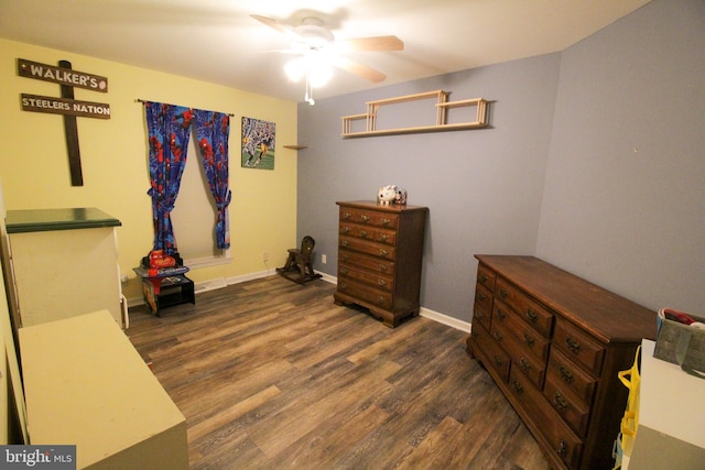 32530 Approach Unit 3252, Long Neck, DE 19966 - interior space featuring dark wood-style floors and ceiling fan