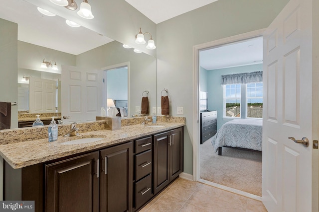 20620 Hope Spring Ter Unit 401, Ashburn, VA 20147 - ensuite bathroom with double vanity and tile patterned flooring