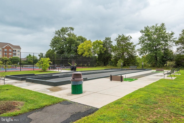 20620 Hope Spring Ter Unit 401, Ashburn, VA 20147 - view of property's community with a bocce ball area and a tennis court