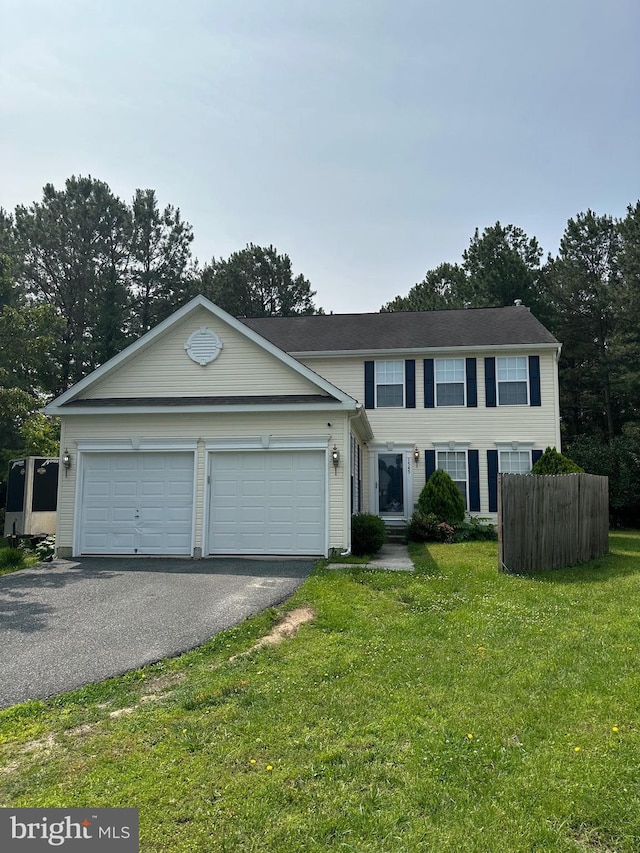 1545 Anchors Way, Salisbury, MD 21801 - view of front facade with driveway, a front yard, and an attached garage