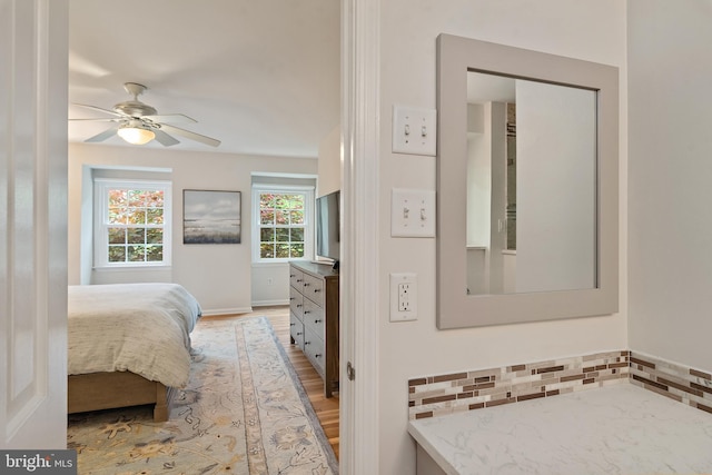 2657 Carrollton Rd, Annapolis, MD 21403 - bedroom featuring light wood-style flooring and ceiling fan