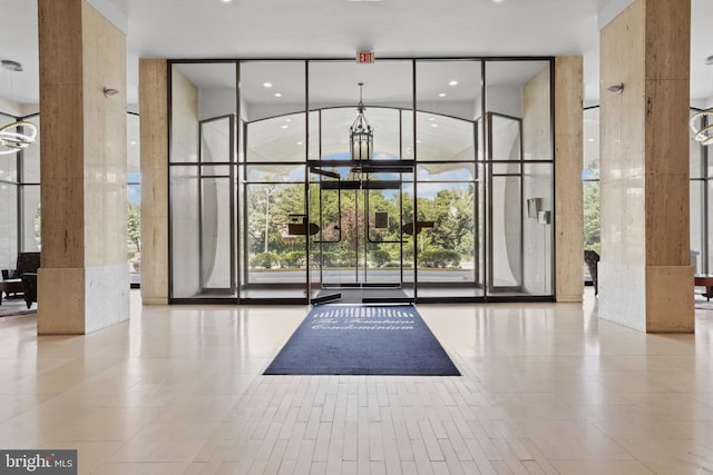 301 N Beauregard St Unit 320, Alexandria, VA 22312 - common area featuring floor to ceiling windows and recessed lighting