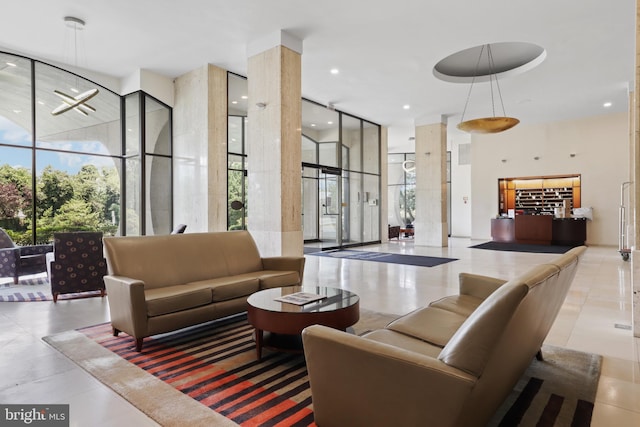 301 N Beauregard St Unit 320, Alexandria, VA 22312 - building lobby featuring floor to ceiling windows and a towering ceiling