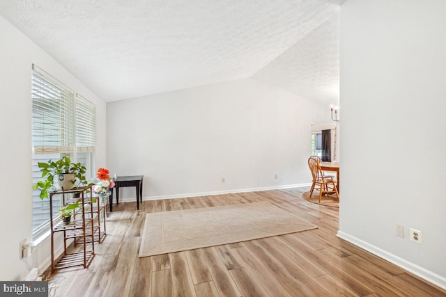 111 Sue Ann Ct, Sterling, VA 20164 - unfurnished room featuring wood finished floors, vaulted ceiling, and a textured ceiling