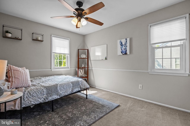 3 Adrian Pl, Newtown, PA 18940 - carpeted bedroom with baseboards and a ceiling fan
