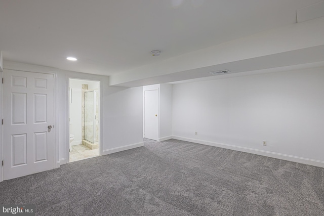 15 Woodenbridge Ct Unit C, Reisterstown, MD 21136 - finished below grade area with carpet floors and recessed lighting