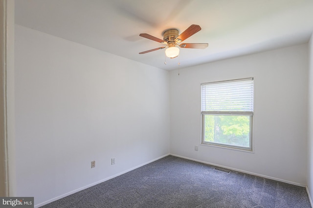 15 Woodenbridge Ct Unit C, Reisterstown, MD 21136 - unfurnished room featuring dark colored carpet and a ceiling fan