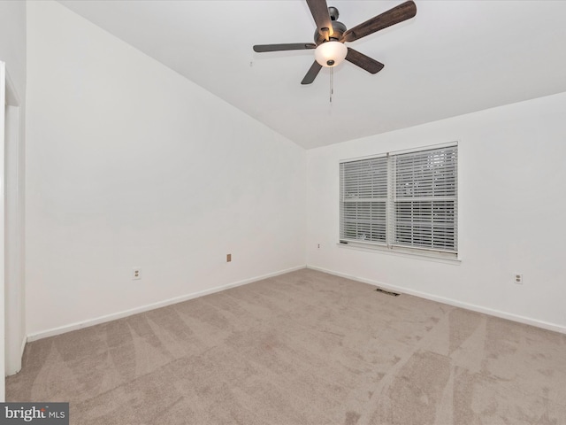 2482 Wentworth Dr Unit 2482, Crofton, MD 21114 - carpeted empty room with vaulted ceiling and a ceiling fan