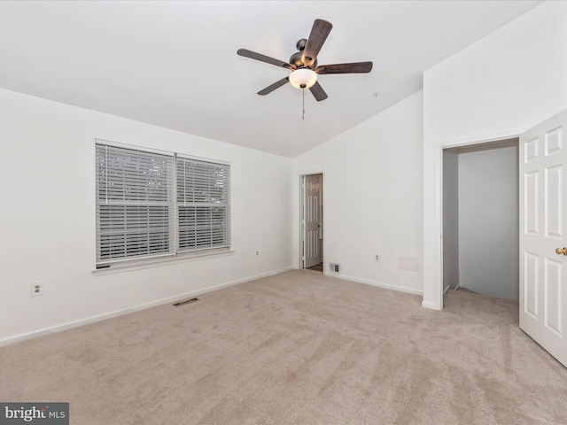 2482 Wentworth Dr Unit 2482, Crofton, MD 21114 - unfurnished bedroom with lofted ceiling, light carpet, and ceiling fan
