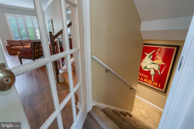 102 Warwick Way N, Wales, PA 19454 - staircase featuring crown molding
