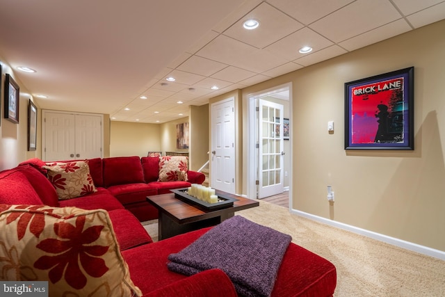 102 Warwick Way N, Wales, PA 19454 - carpeted living room with baseboards and recessed lighting