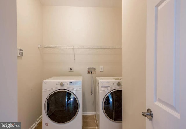 6215 Erland Way, Lanham, MD 20706 - laundry area featuring washer and dryer and tile patterned floors