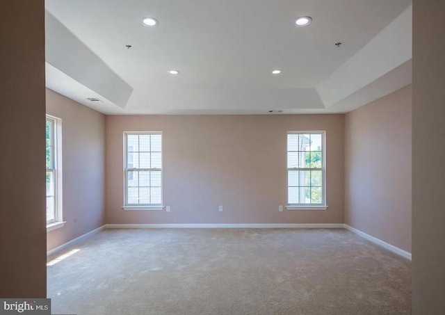 6215 Erland Way, Lanham, MD 20706 - carpeted spare room with baseboards, recessed lighting, and a tray ceiling