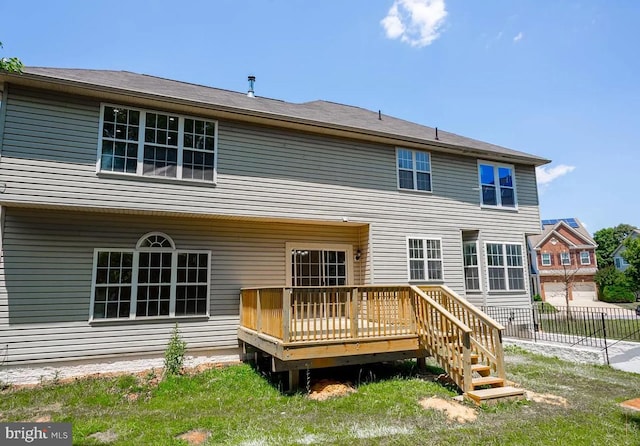 6215 Erland Way, Lanham, MD 20706 - rear view of property with a deck