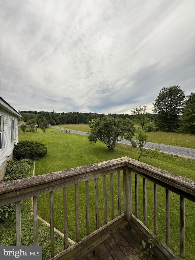 205 Jacob Dr, Moorefield, WV 26836 - deck featuring a lawn and a view of countryside