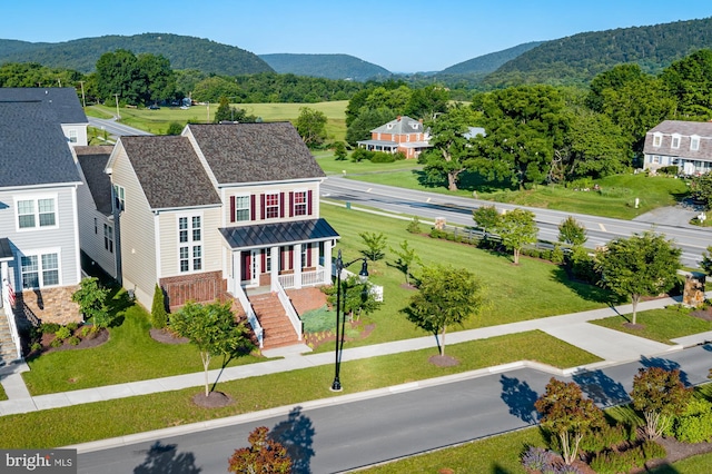 1338 Monocacy Crossing Pkwy, Brunswick, MD 21716 - aerial view of property and surrounding area with a mountain backdrop