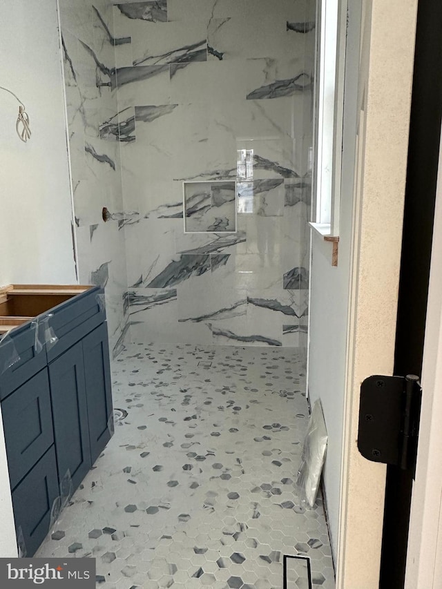 11 E 13th, Long Beach Township, NJ 08008 - bathroom featuring a marble finish shower and vanity