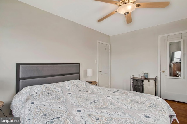 7215 Conley St, Baltimore, MD 21224 - bedroom featuring wood finished floors and ceiling fan