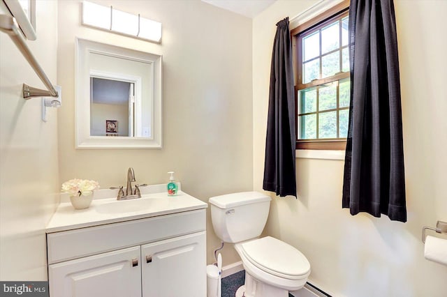3476 Messersmith Rd, York, PA 17408 - half bathroom with toilet, vanity, and baseboards