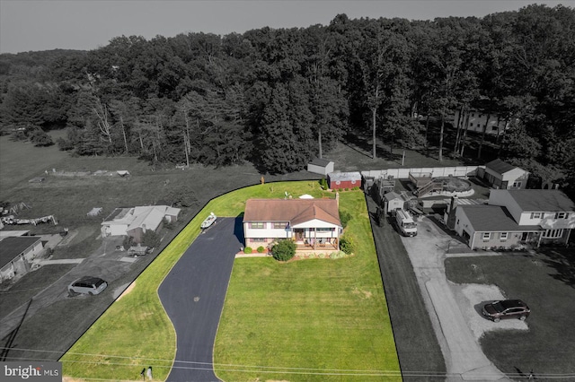 3476 Messersmith Rd, York, PA 17408 - aerial view of property and surrounding area with a forest and property parcel outlined