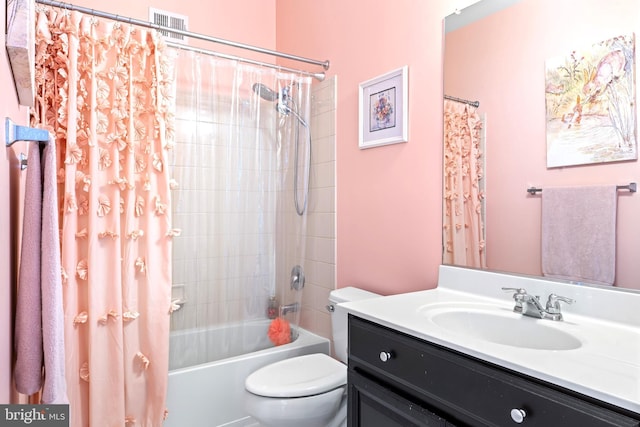 4300 Mountain Laurel Way, Brandywine, MD 20613 - full bathroom featuring toilet, vanity, and shower / bath combo with shower curtain
