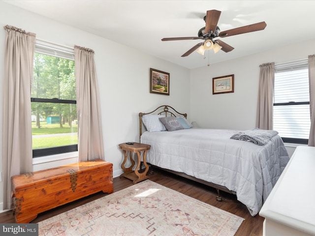 29 8th St, Colonial Beach, VA 22443 - bedroom featuring wood finished floors and ceiling fan