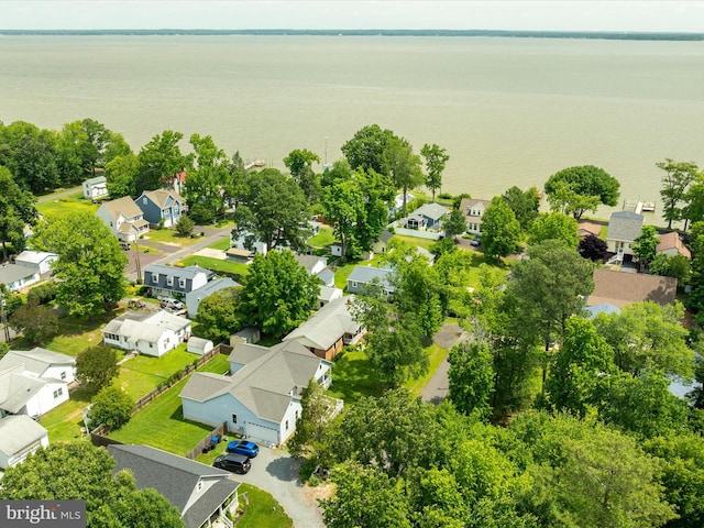 29 8th St, Colonial Beach, VA 22443 - aerial view of residential area with a large body of water
