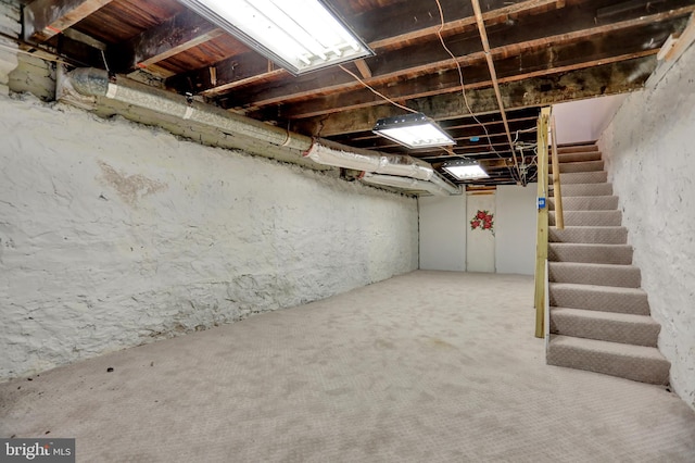 503 W 27th St, Baltimore, MD 21211 - unfinished below grade area with stairway