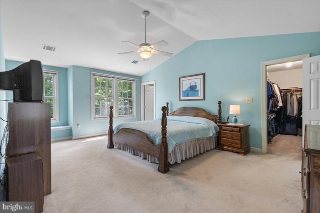 1381 Sunwood Ter, Annapolis, MD 21409 - bedroom with carpet floors, vaulted ceiling, a closet, baseboards, and a walk in closet