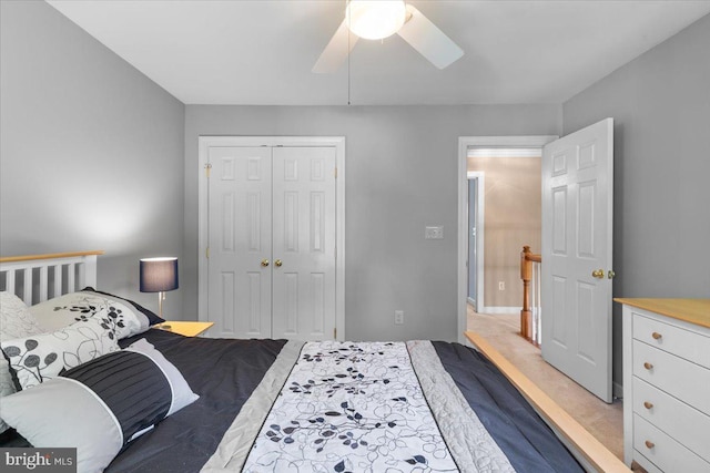 1381 Sunwood Ter, Annapolis, MD 21409 - carpeted bedroom featuring a closet, a ceiling fan, and baseboards