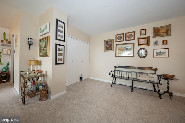 7900 Old York Rd Unit 704-B, Elkins Park, PA 19027 - sitting room featuring carpet flooring and baseboards