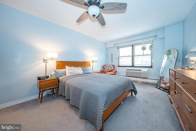 7900 Old York Rd Unit 704-B, Elkins Park, PA 19027 - carpeted bedroom with baseboards and ceiling fan