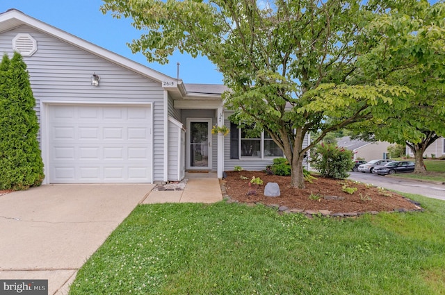 2615 Rigging Dr Unit 2615, Annapolis, MD 21401 - ranch-style home featuring concrete driveway, an attached garage, solar panels, and a front yard