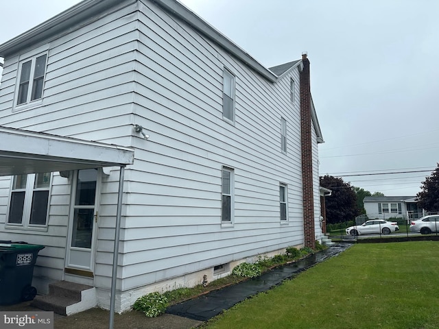 409 S Balliet St, Frackville, PA 17931 - view of home's exterior featuring a yard and entry steps