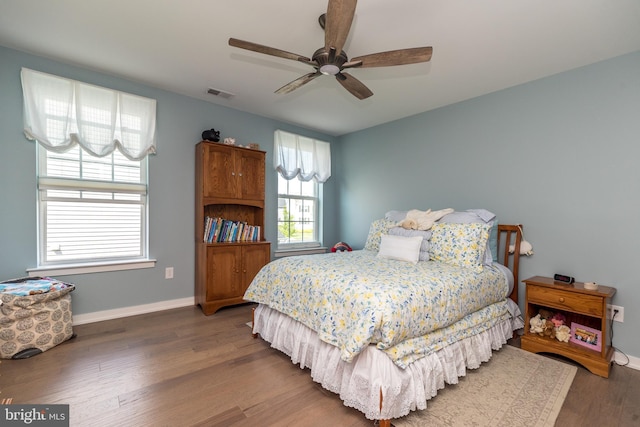 2038 Morgan Creek Dr, Quakertown, PA 18951 - bedroom featuring wood finished floors, baseboards, and ceiling fan