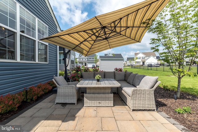 2038 Morgan Creek Dr, Quakertown, PA 18951 - view of patio featuring outdoor dining space, an outdoor living space, and a residential view