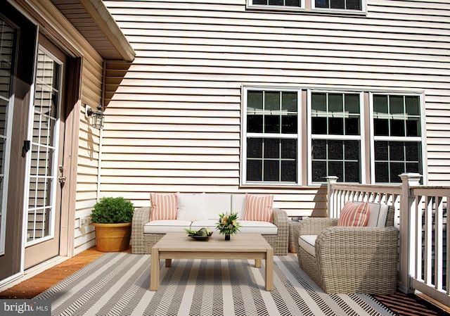 1530 Swearingen Dr, Bel Air, MD 21014 - wooden deck with an outdoor living space