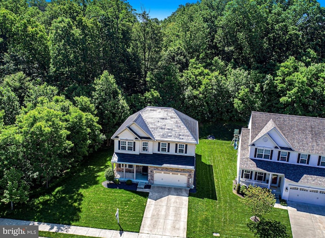 1530 Swearingen Dr, Bel Air, MD 21014 - view from above of property featuring a heavily wooded area