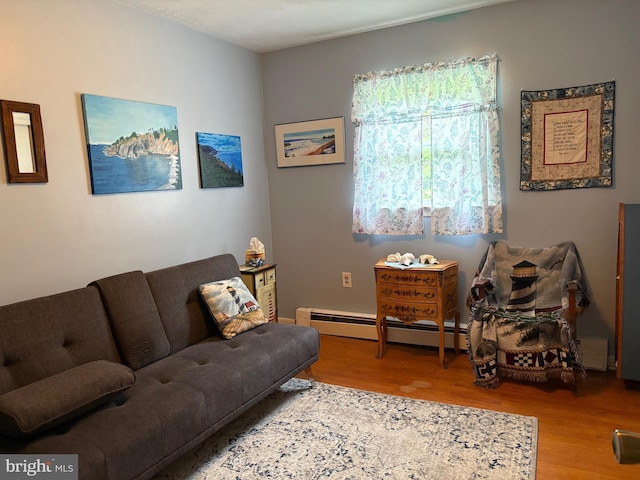 425 Beechcroft Rd, Winchester, VA 22601 - living area featuring wood finished floors and a baseboard radiator