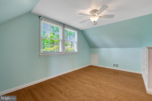 4212 Penner Ln, Fairfax, VA 22033 - additional living space featuring lofted ceiling, wood finished floors, ceiling fan, and baseboards