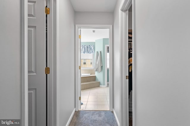 6000 Clairemont Dr, Owings, MD 20736 - corridor featuring baseboards, carpet flooring, and tile patterned floors